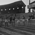 Üllői út, FTC stadion, MHK próba élsportolóknak. MTK futballisták, baloldalt szemben Hidegkuti Nándor.