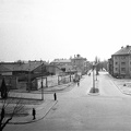 kilátás a Törvényszék épületéből, szemben a Várkörút, jobbra a Mátyás király körút, balra a Szekfű Gyula utca.