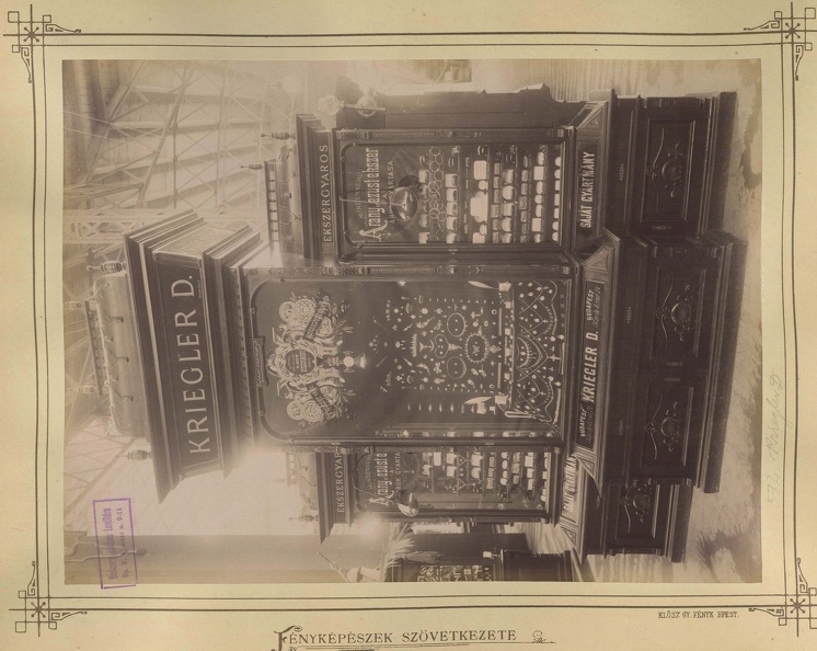 Millenniumi kiállítás: a Kriegler D. Ékszergyár pavilonja. A felvétel 1896-ban készült. A kép forrását kérjük így adja meg: Fortepan / Budapest Főváros Levéltára. Levéltári jelzet: HU.BFL.XV.19.d.1.10.120
