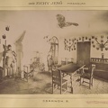 Zichy Jenő gróf vadászkastélyának csarnoka. A felvétel 1895-1899 között készült. A kép forrását kérjük így adja meg: Fortepan / Budapest Főváros Levéltára. Levéltári jelzet: HU.BFL.XV.19.d.1.11.199