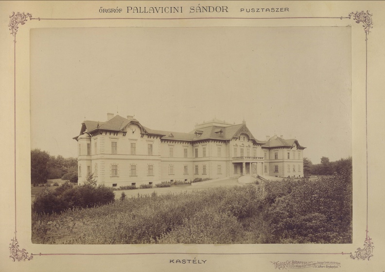 (ekkor Sövényháza) Pallavicini-kastély. A felvétel 1895-1899 között készült. A kép forrását kérjük így adja meg: Fortepan / Budapest Főváros Levéltára. Levéltári jelzet: HU.BFL.XV.19.d.1.12.166