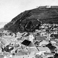 és a Gellérthegy északi oldala. A felvétel 1872 körül készült.