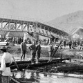 felrobbantott vasúti híd a Magyar-Román határon.