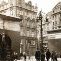 Ferenciek tere (Kígyó tér), az 1919. május 1-i ünnepség dekorációi.