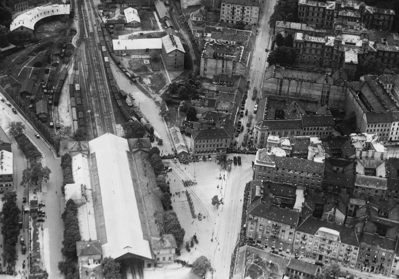 légifotó a Déli pályaudvar és az Alkotás utca környékéről.