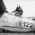 Bánhidi Antal gépészmérnök, repülőgép tervező, tartalékos hadnagy Fiat CR-32 vadászrepülőgépen.