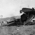 Gyulaj közelében, kényszerleszállás közben lezuhant Junkers Ju-52/3m típusú repülőgép roncsa. 1943. május 19.