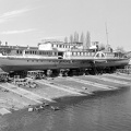 Újpest, MAHART hajójavító, a Petőfi hajó átépítése.