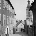 Beblavého ulica a Szent Márton koronázó templom felé nézve.
