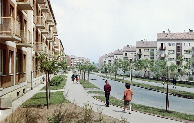 Kőrösi Csoma Sándor utca az Ybl Miklós utca felé nézve.