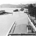 a budai alsó rakpart és a Bem rakpart a Margit híd felől az 1965-ös árvíz idején.