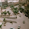 kilátás a Tűztoronyból az Óváros (Vöröshadsereg) térre.
