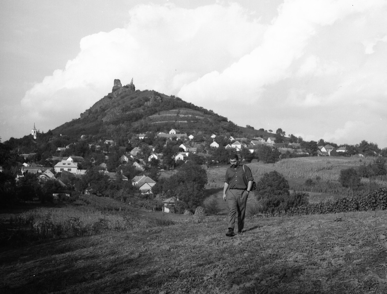 a várrom látképe a Hálás-tető felől.