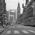 Ferenciek tere (Felszabadulás tér), Szabad sajtó út, Erzsébet híd.
