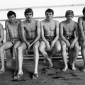 Fiatal úszók, balról a 2. Verrasztó Zoltán, a 4. Hargitay András.